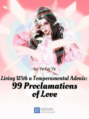 Portada de Living With a Temperamental Adonis 99 Proclamations of Love